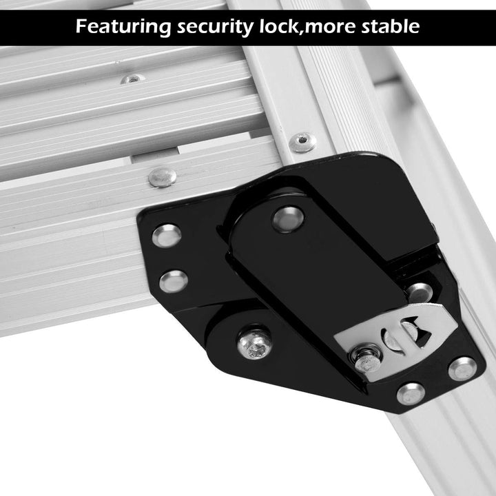 Giantex Capacity 330 LBS Heavy Duty Portable Bench Folding Ladders Stool w/Non-Slip Mat (Silver)