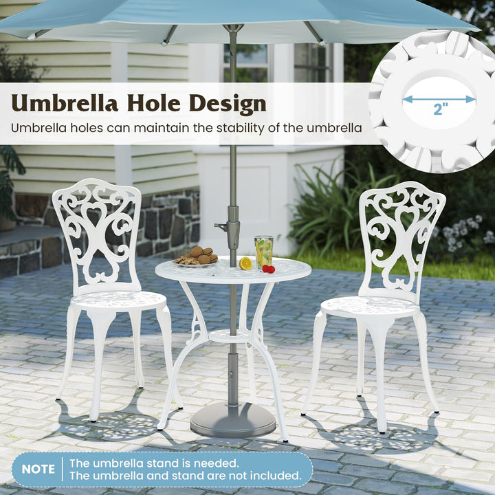 Giantex 3 Piece Bistro Set for Balcony Backyard Garden Poolside