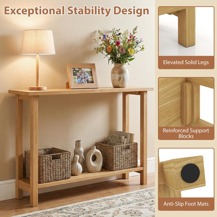 Giantex 47" Solid Wood Console Table(47" x 12" x 32")