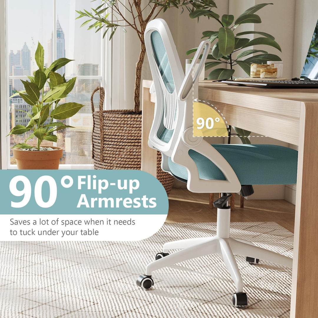 Giantex Ergonomic Desk Chair with Flip-up Arms & Lumbar Support