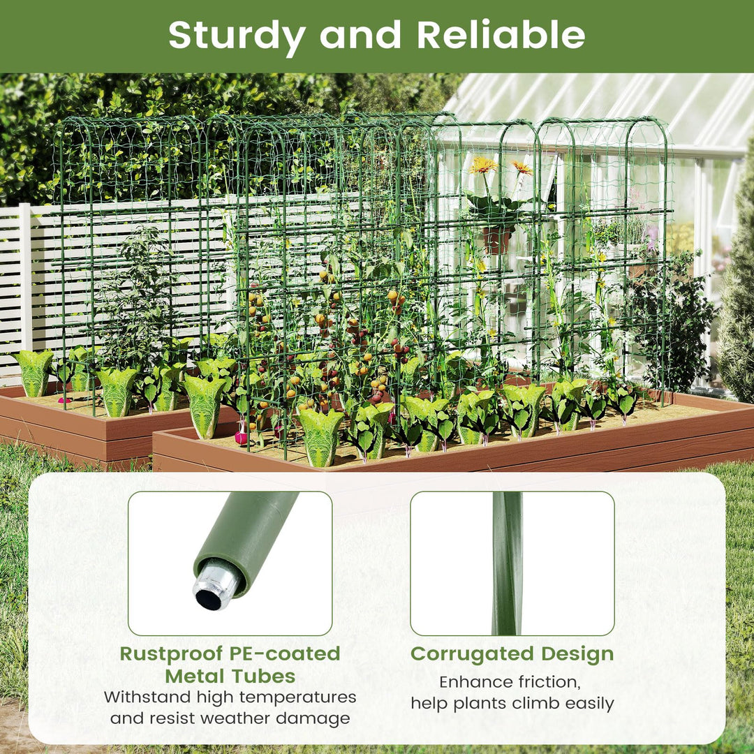 Giantex Raised Garden Bed with Legs and Trellis for Climbing Plants