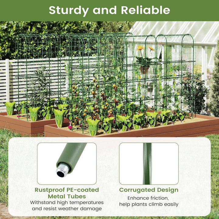 Giantex Raised Garden Bed with Legs and Trellis for Climbing Plants