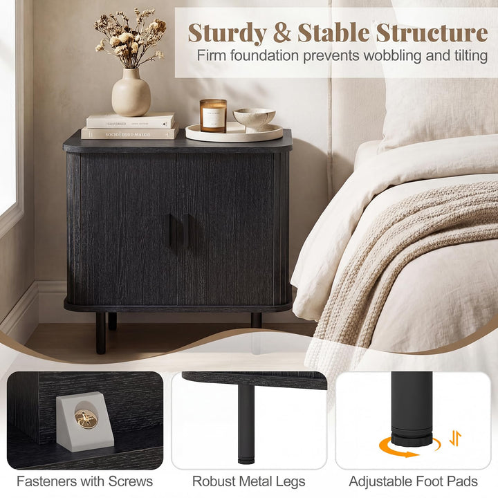 Giantex 24’’ Large Century Modern Nightstand Set of 2/1