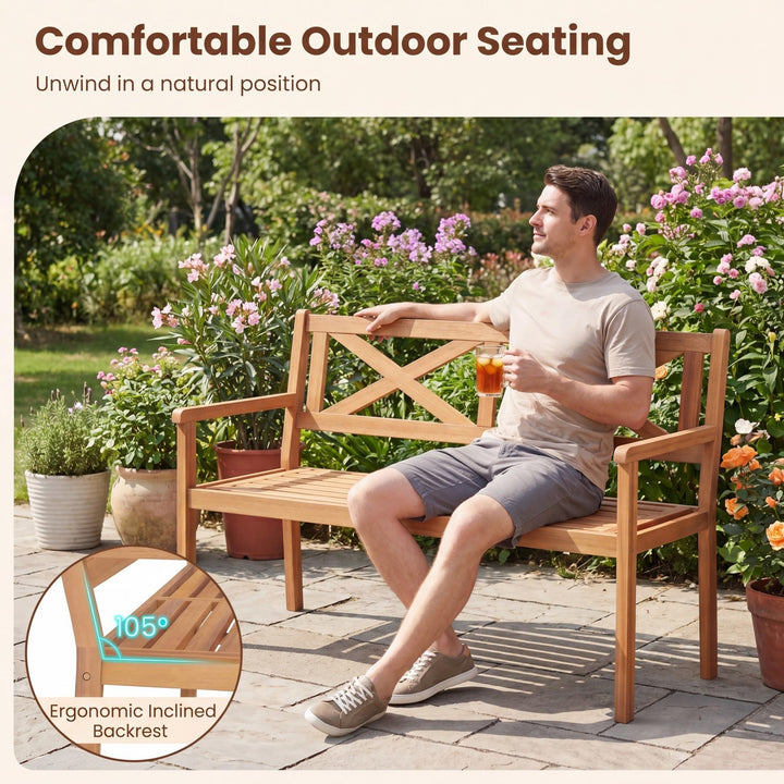 Giantex 47" 2-Person Outdoor Bench