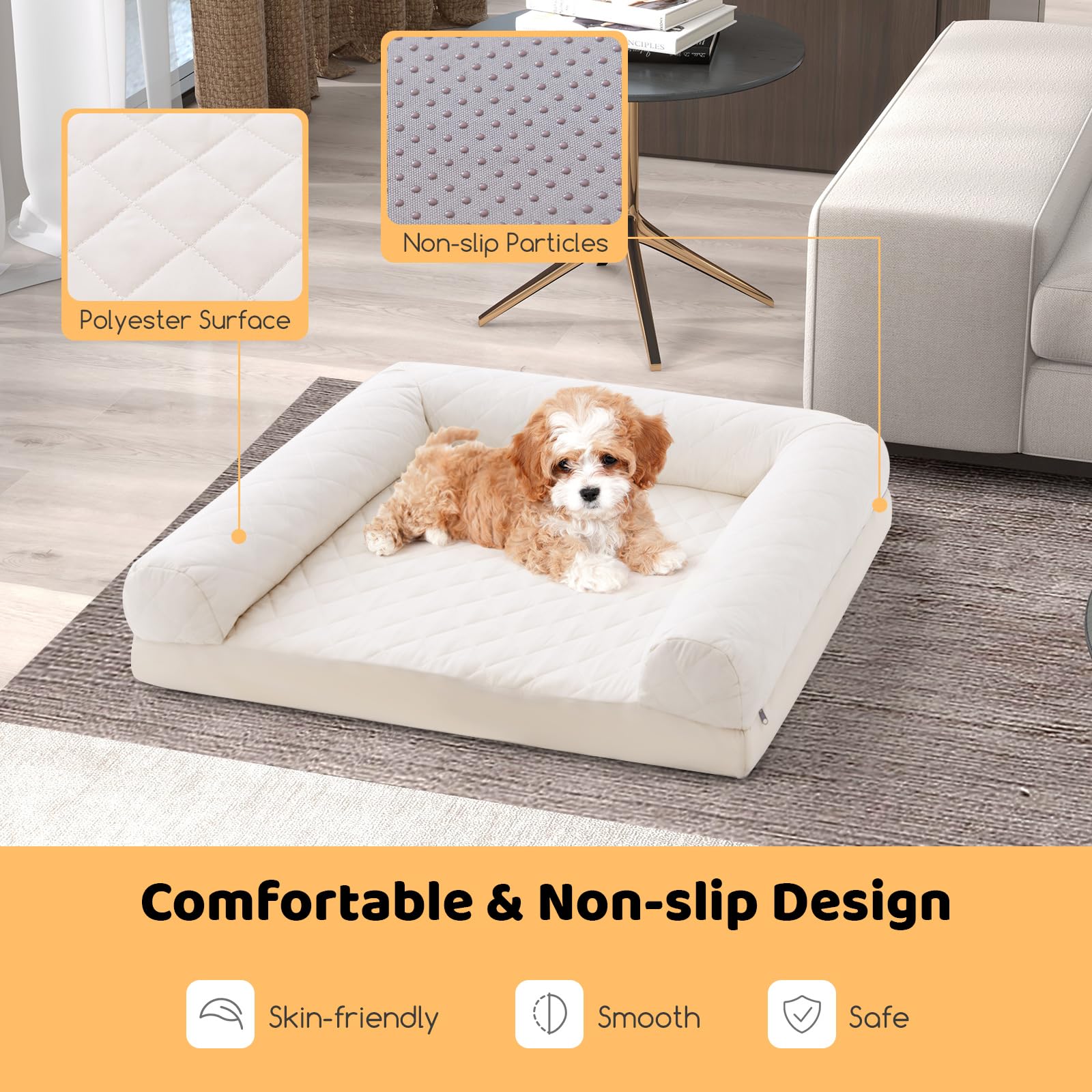 Giantex Orthopedic Dog Bed - Egg Crate Foam Dog Sofa Pet Bed with Washable Cover