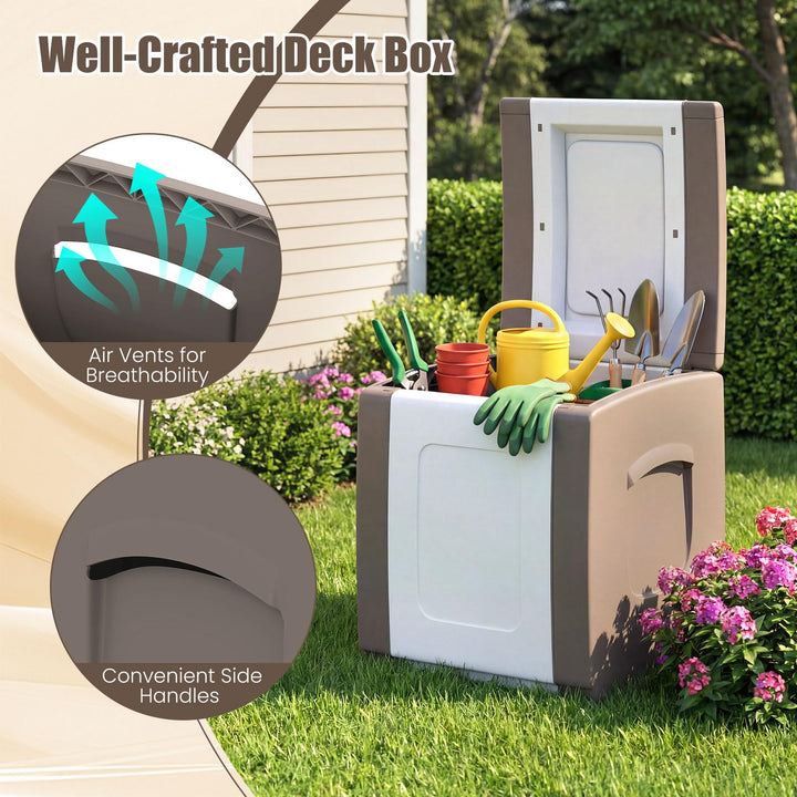 Giantex 27/53/80 Gallon Patio Container with Lockable Lid