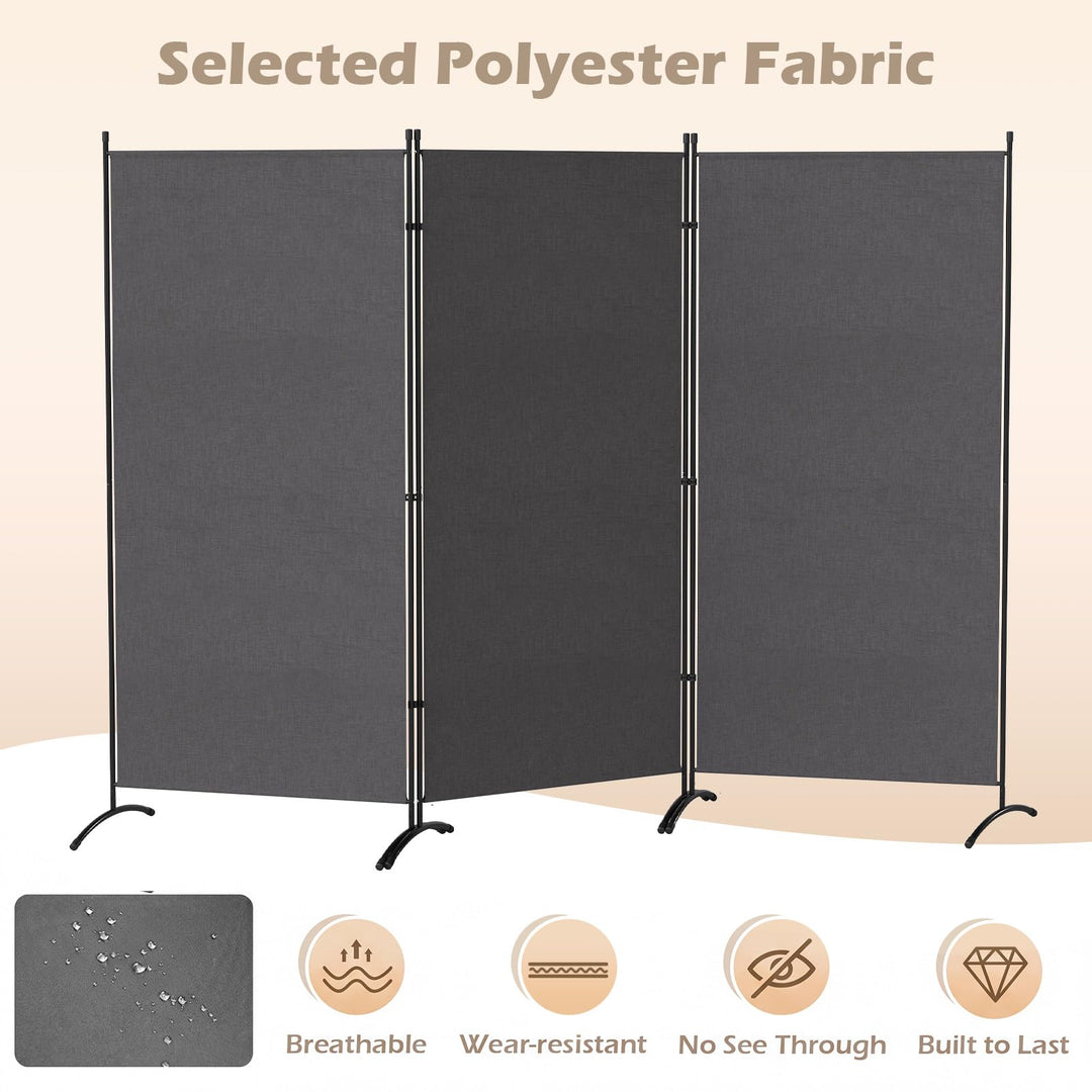 Giantex 3 Panel Room Divider, 6FT Folding Privacy Screen