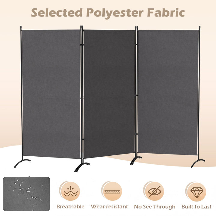 Giantex 3 Panel Room Divider, 6FT Folding Privacy Screen