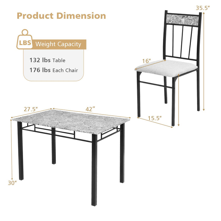 Giantex 5 Pieces Dining Table Set