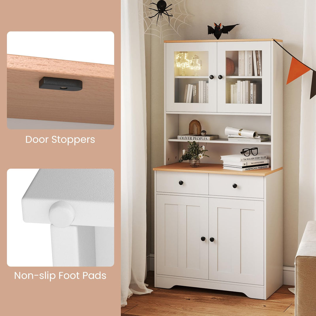 Giantex 67" Kitchen Pantry Cabinet for Dining Room