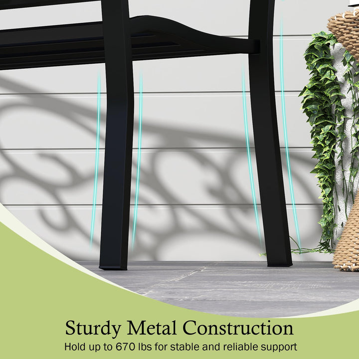 Giantex Outdoor Bench with Floral Pattern