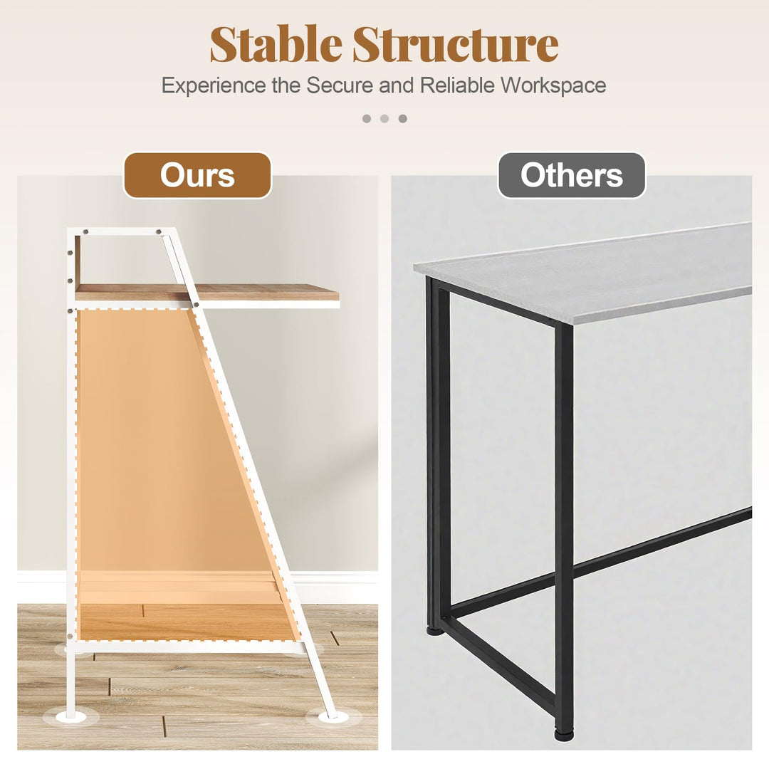 Giantex 2 Tier Computer Desk PC Laptop Table Study Writing Home Office Workstation