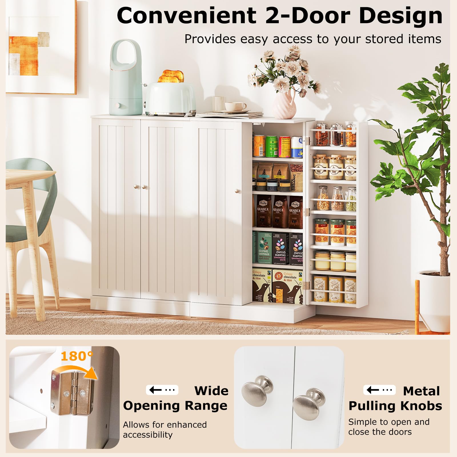 Giantex 41" Kitchen Pantry Cabinet
