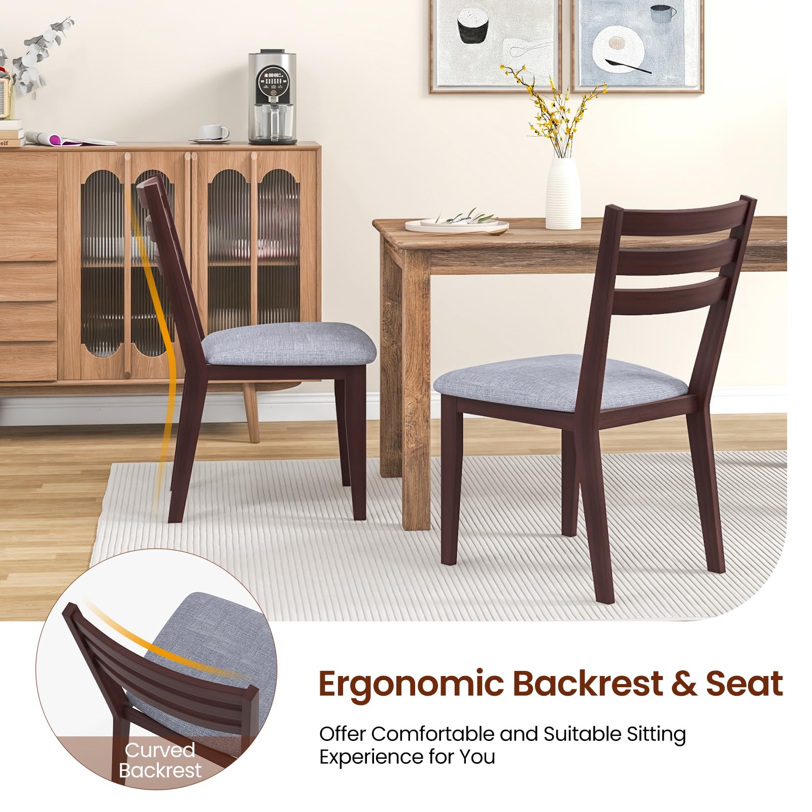 Giantex Wood Dining Chairs Set