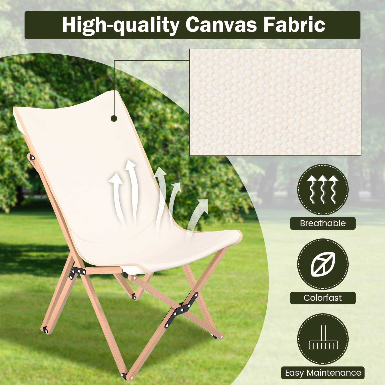 Camping Chairs 2 Pack - Giantex