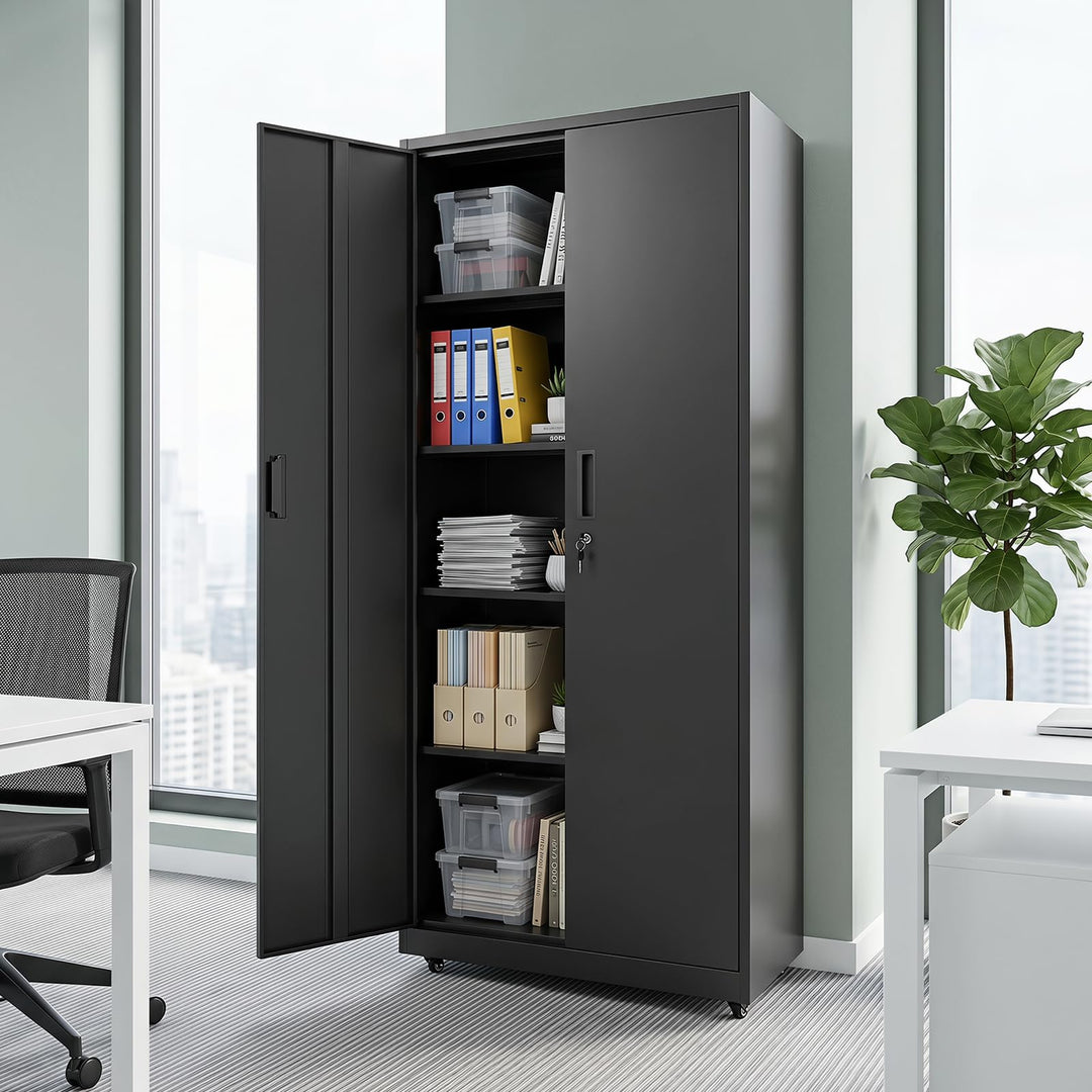 Giantex 73" Tall Metal Storage Cabinet for Garage and Office