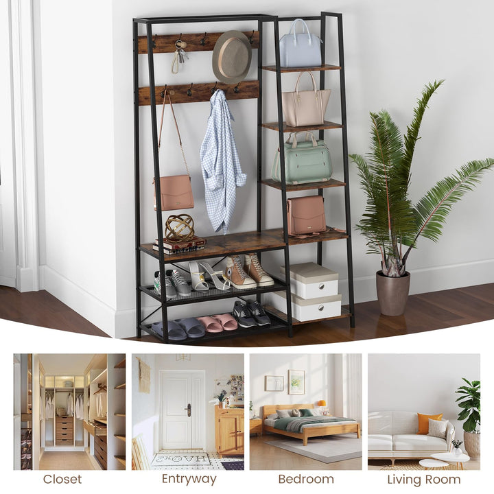 Giantex Coat Rack with Shoe Bench