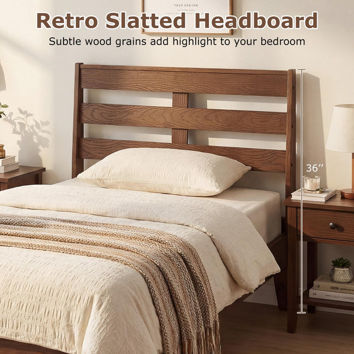 Giantex Twin Size Bed Frame with Slat Headboard