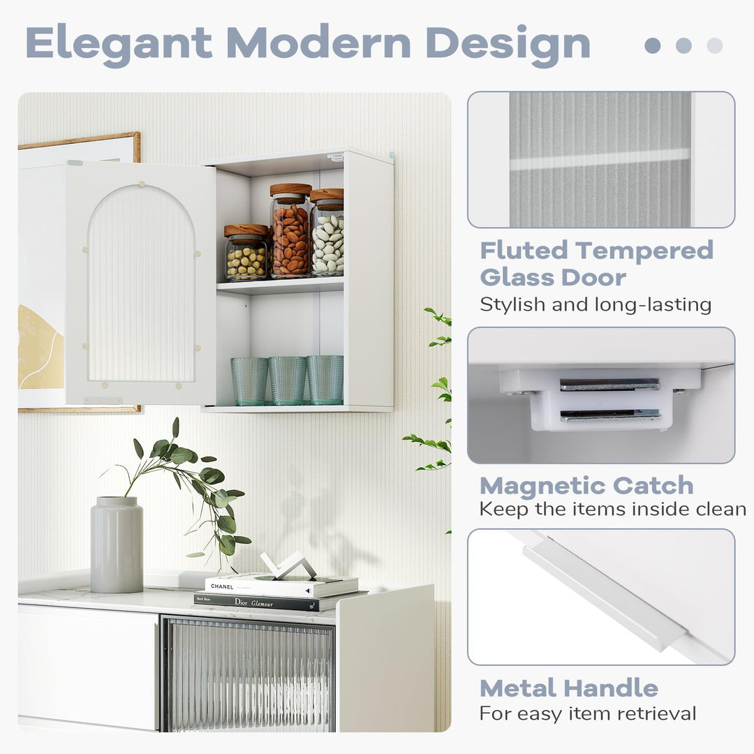 Giantex Wall Mounted Bathroom Cabinet Display Storage Medicine Cabinet