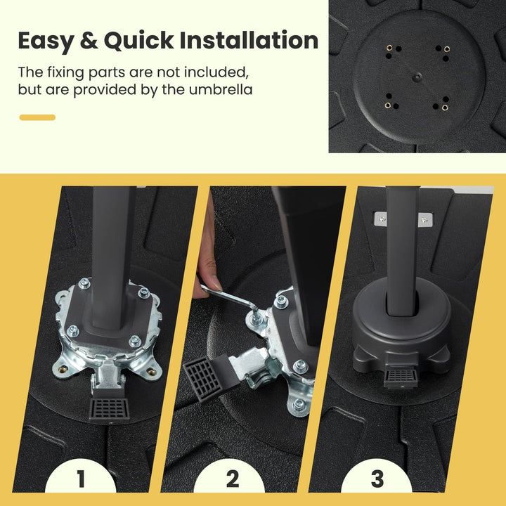 Giantex Cantilever Umbrella Base with Wheels
