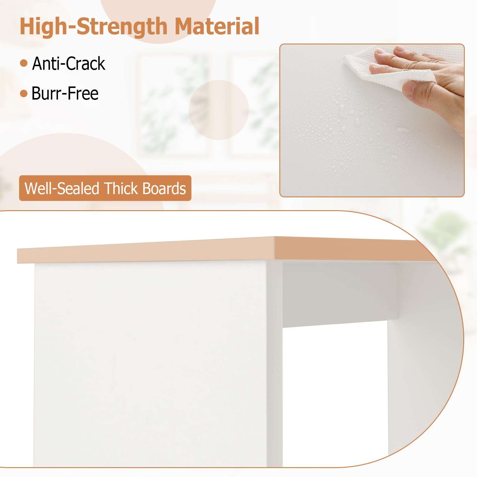 Giantex White Small Desk for Bedroom