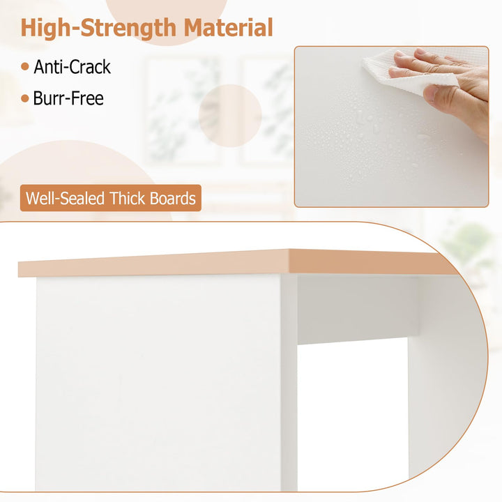 Giantex White Small Desk for Bedroom