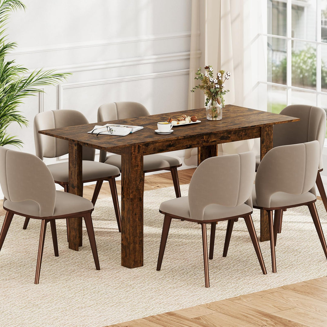 Giantex 47"-62" Extendable Dining Room Table for 4-8