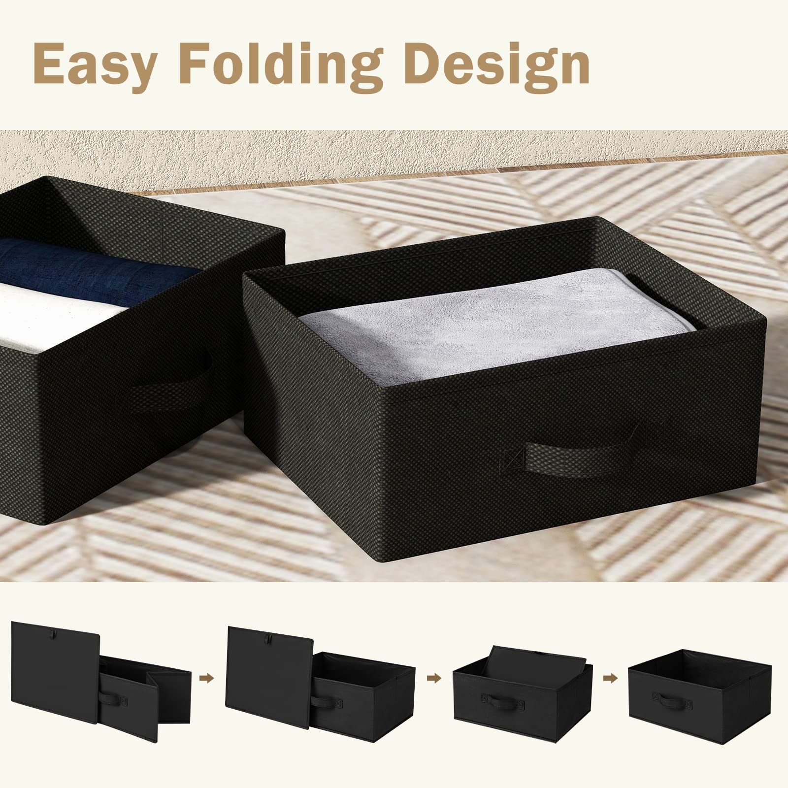 Giantex Nightstand Set of 2 with 2 Fabric Drawers