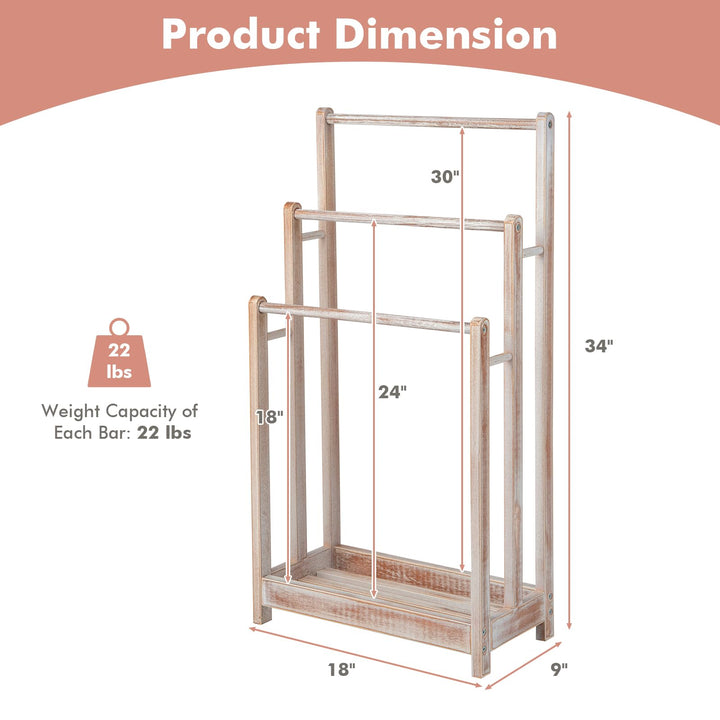 Giantex Towel Rack for Bathroom - 3 Tier Freestanding Towel Racks with Storage Shelf