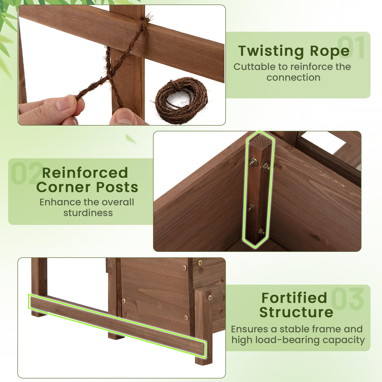 Giantex Raised Garden Bed with Legs and Trellis