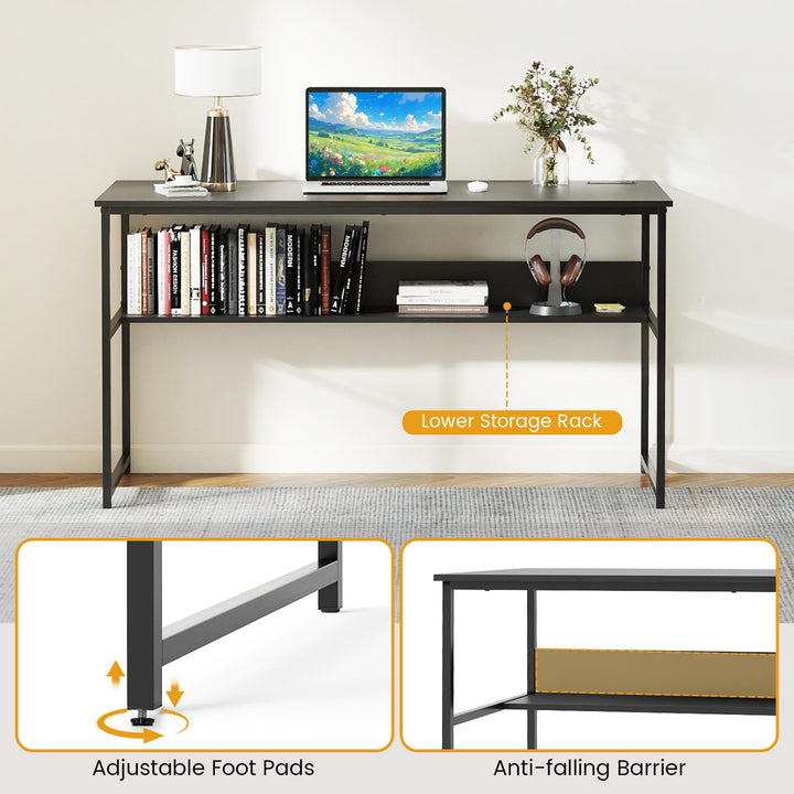 Giantex 55 Inch Computer Desk with Charging Station