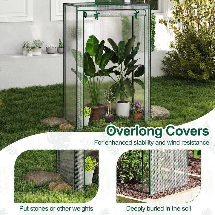 Giantex Portable Mini Greenhouse with Roll-Up Zippered Door