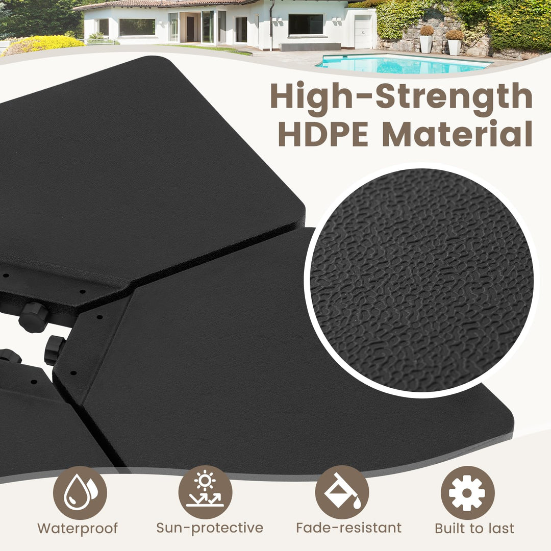 Giantex 220 lbs Fillable Patio Offset Umbrella Base