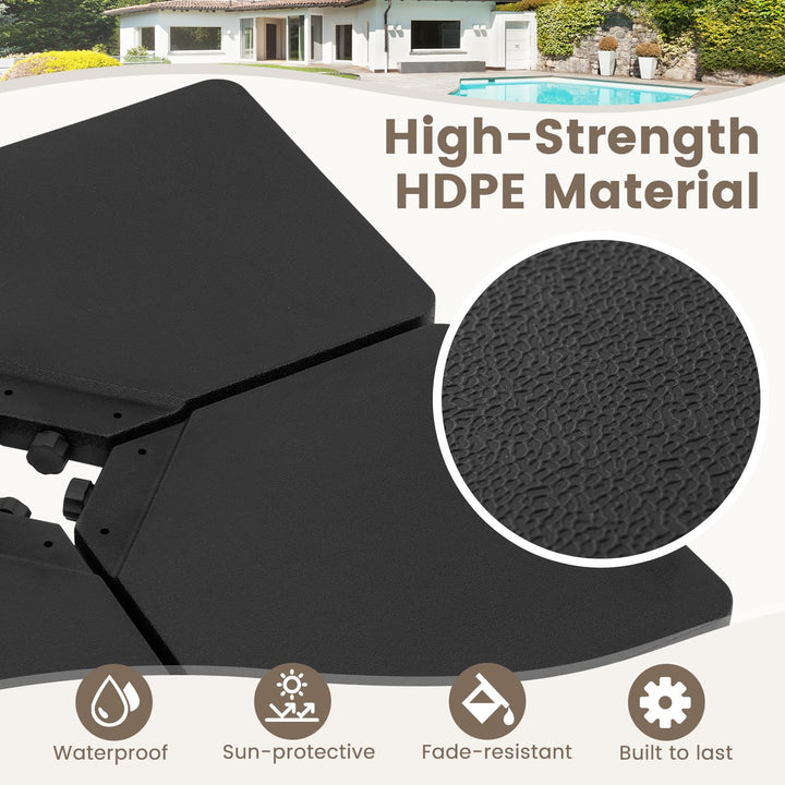 Giantex 220 lbs Fillable Patio Offset Umbrella Base