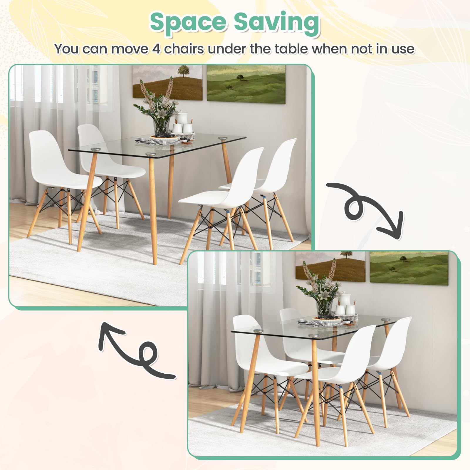 Giantex 5-Piece Dining Table Set