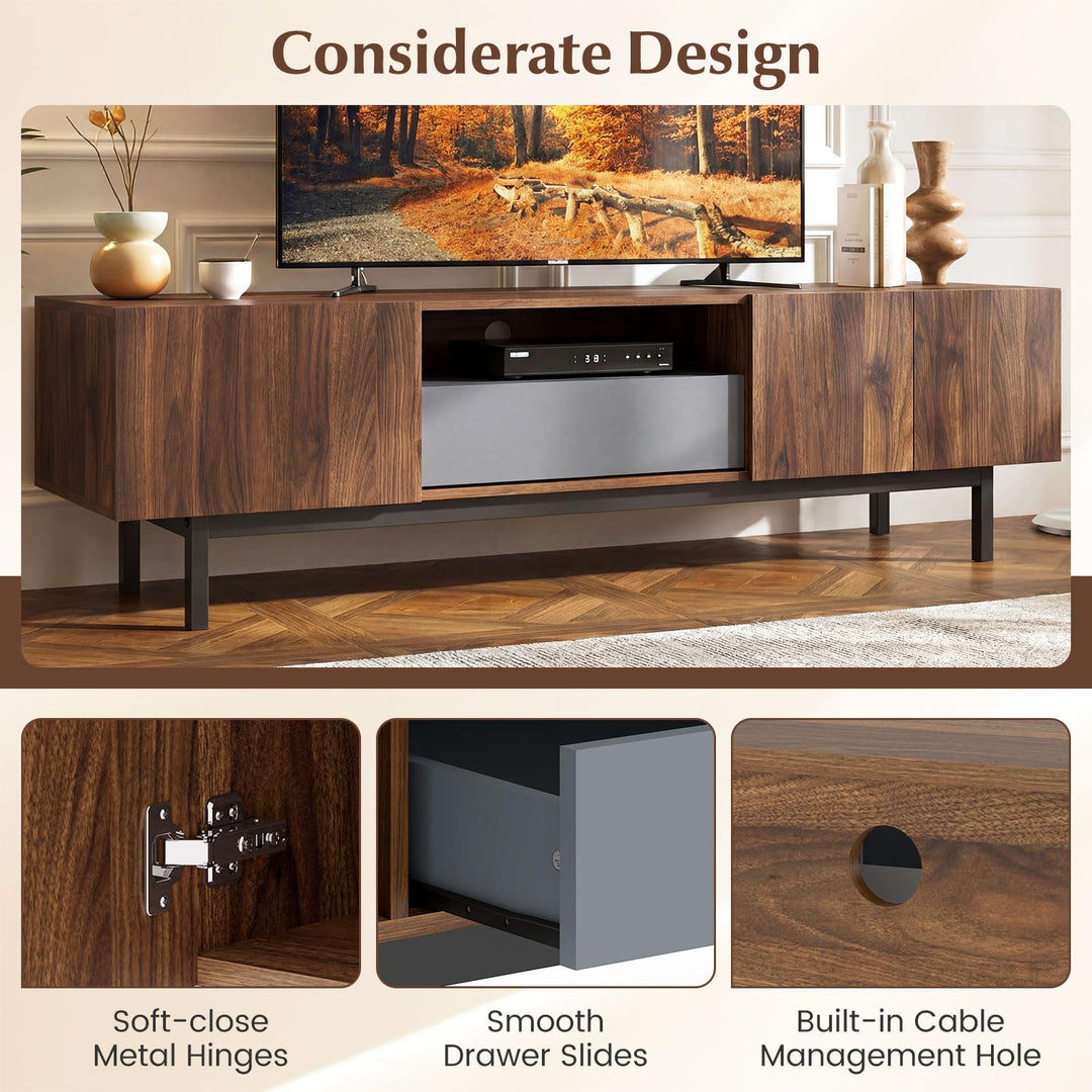 Giantex Mid Century Modern TV Stand for TVs up to 80"