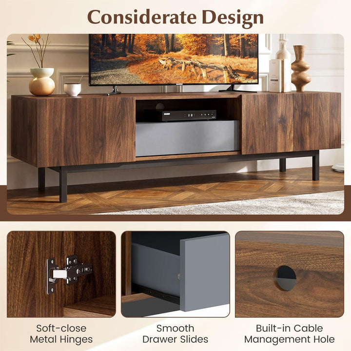 Giantex Mid Century Modern TV Stand for TVs up to 80"