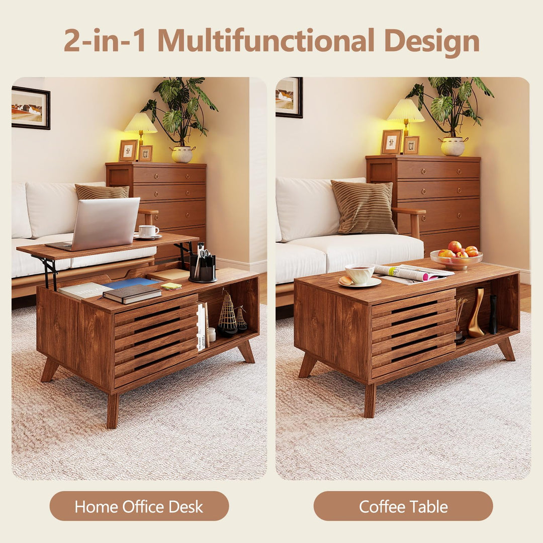 GIANTEX 35.5" Lift Top Coffee Table with Storage for Living Room