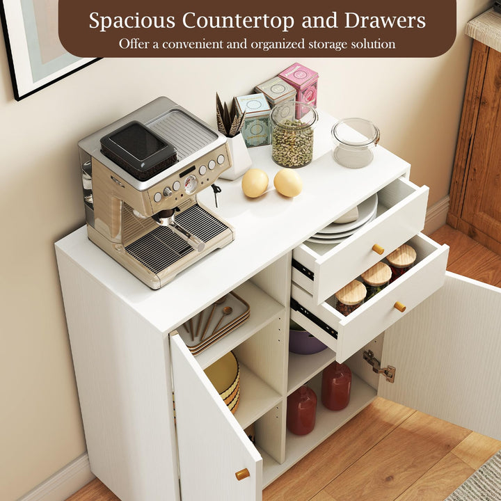 Giantex Sideboard Buffet Cabinet Modern Sideboard Storage Cabinet