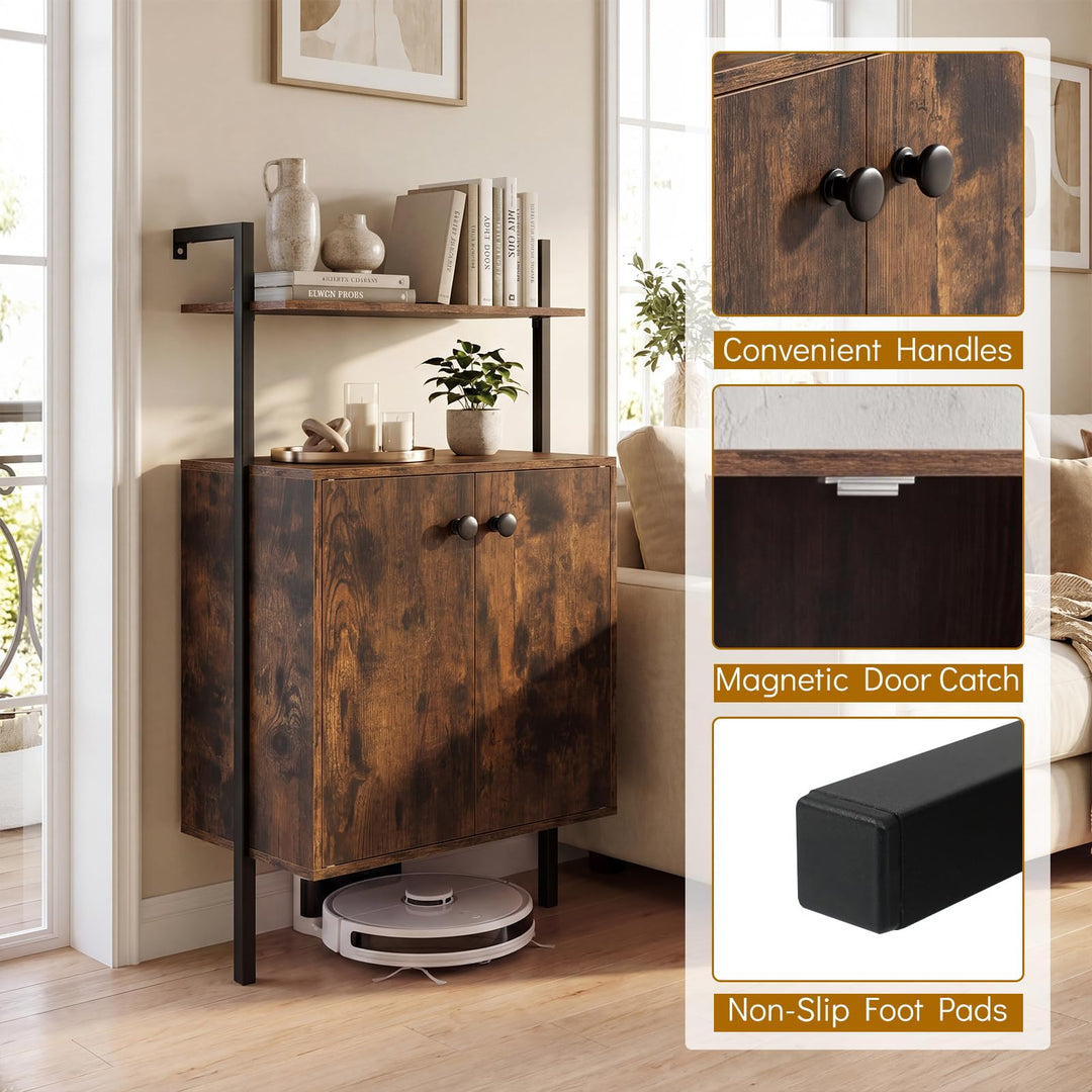 Giantex 38" Tall Bookshelf with Storage Cabinet (1/2)
