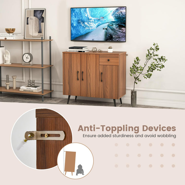 Giantex Buffet Cabinet with Storage, Sideboard Cabinet w/ 3 Doors