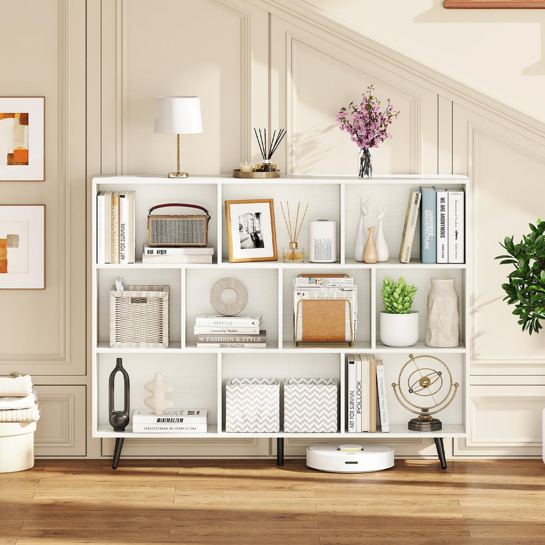 Giantex 10 Cube Bookcase with 5 Metal Legs for Living Room