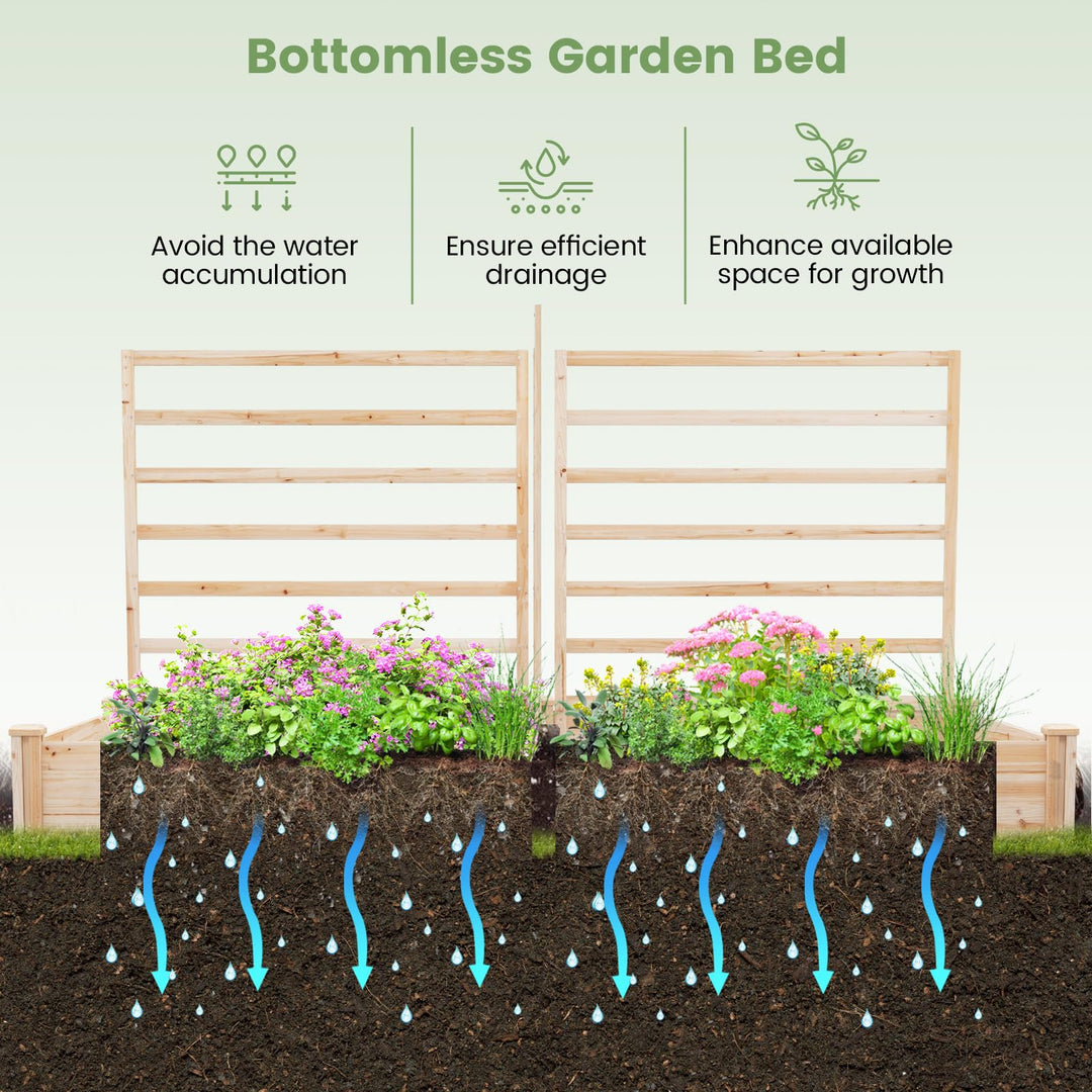 Giantex Raised Garden Bed with Trellis