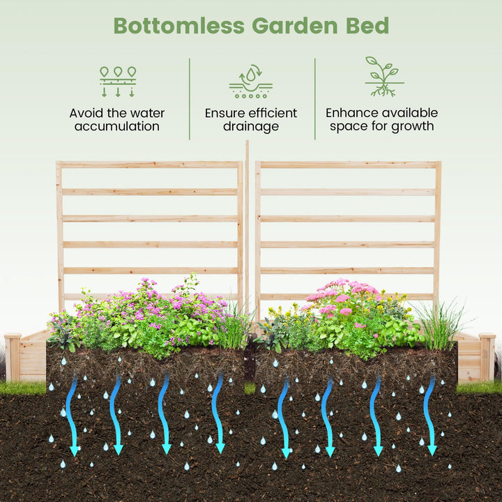 Giantex Raised Garden Bed with Trellis