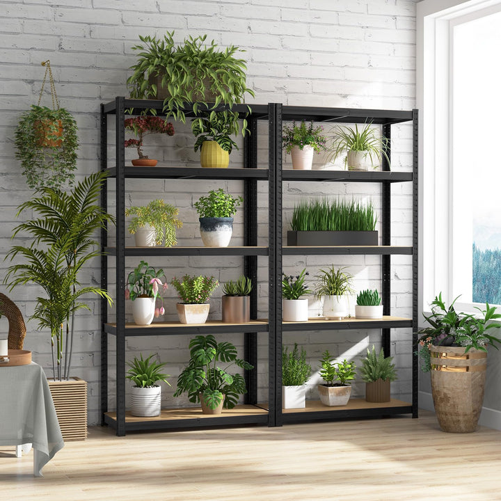 Giantex 5-Tier Storage Utility Shelves, 2000 LBS Total Load Capacity, Metal Garage Shelving Unit