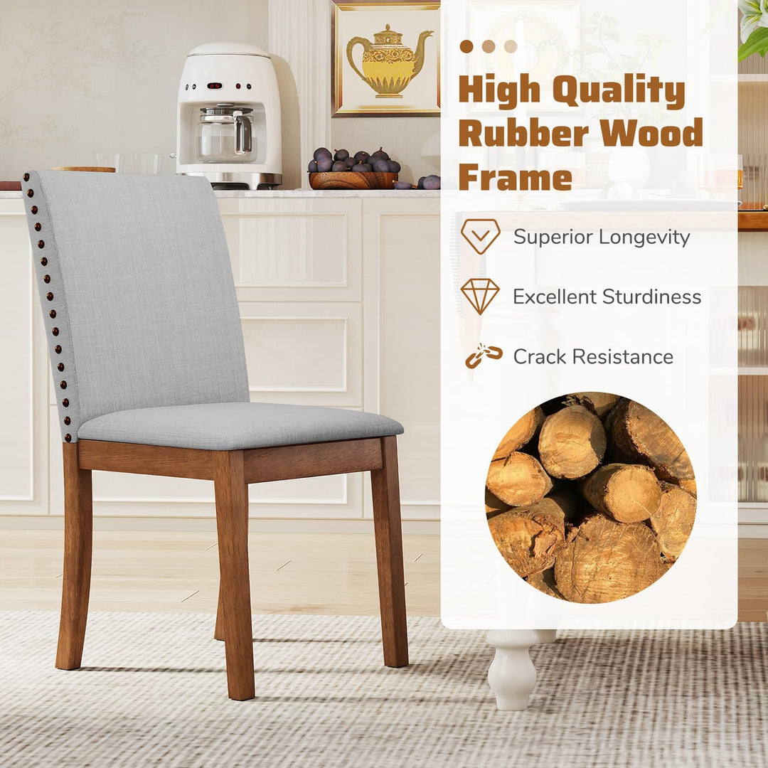 Giantex Upholstered Dining Chairs Set for Restaurant