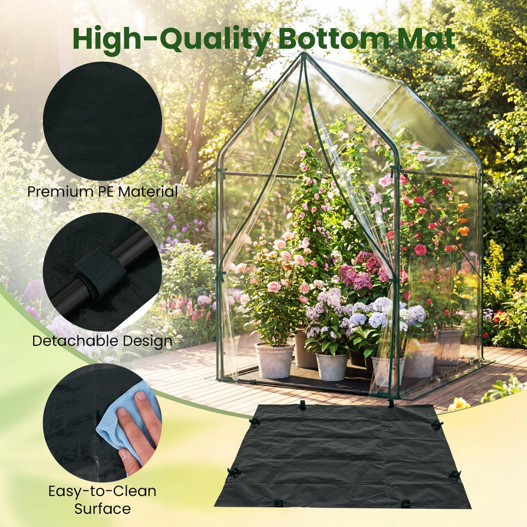 Giantex Mini Outdoor Portable Green House with Sturdy Metal Frame
