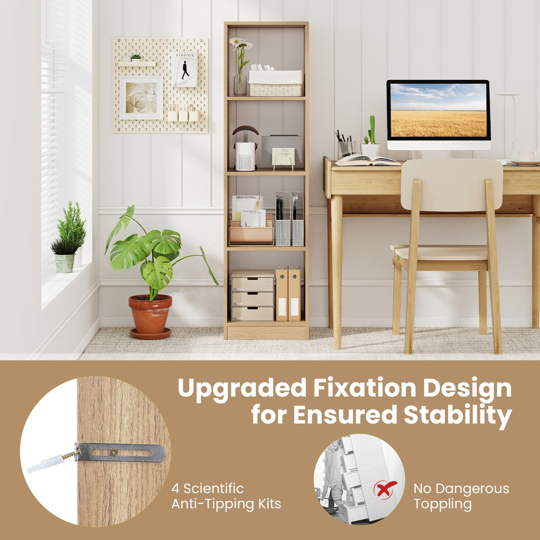 Giantex 56" Tall 4 Cube Bookcase for Small Place