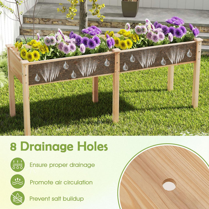 73"x23"x30" Elevated Wood Planter Box with Legs