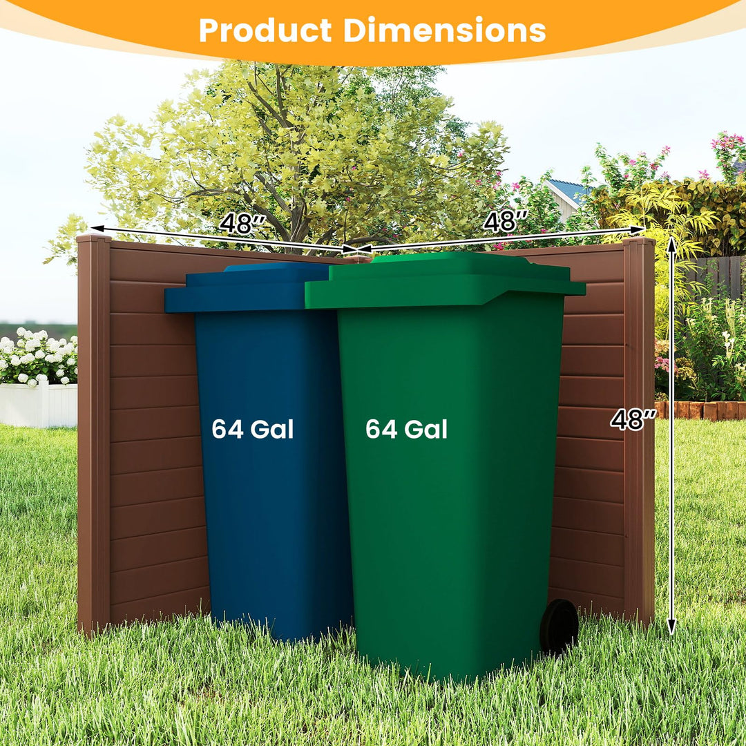 Giantex Air Conditioner Fence 2/4 Panels - 48''W x 48''H Outdoor Privacy Screen with Upgraded Metal Stakes